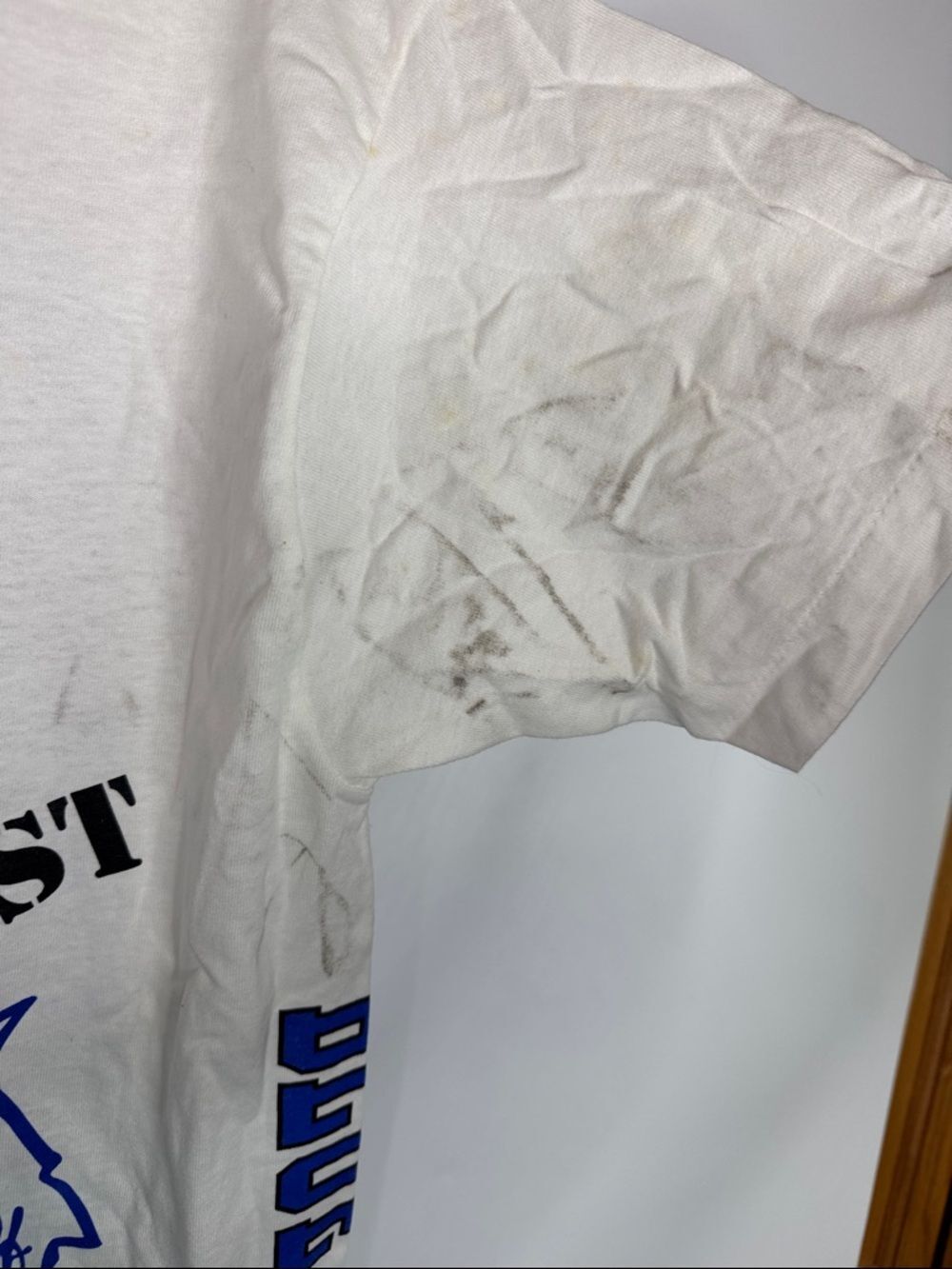 Vintage FOTL Duke University Blue Devils 1991 Deadstock Tshirt Size Large - Picture 7 of 11